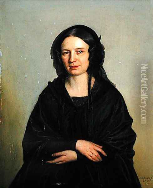 Mary Kramer (1797-1871), 1845 Oil Painting - Friedrich Wasmann