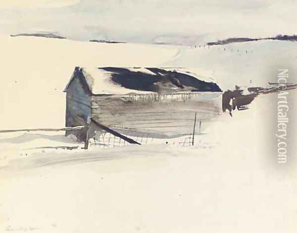 Adam's Shed Oil Painting - Henriette Wyeth
