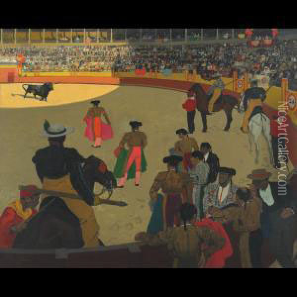 Bull Fight Oil Painting - Leon Carre