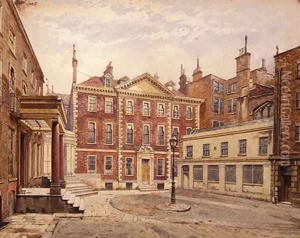 House in Austin Friars, City of London Oil Painting - John Crowther