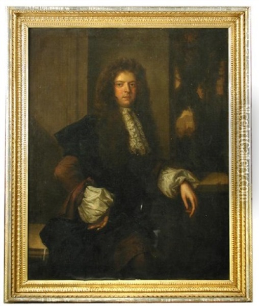 Portrait Of A Gentleman, Presumed To Be A Member Of The Alington Family Oil Painting - Willem Wissing