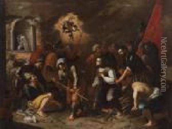 Il Martirio Di Sant'agata Oil Painting - Salvator Rosa