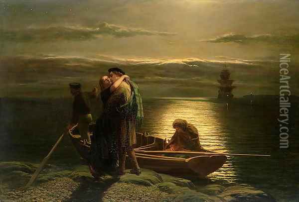 The Emigrant 1858 Oil Painting - Gyula Kardos