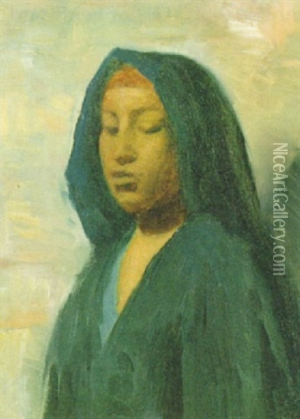 Portrat Einer Orientalin Oil Painting - Carl Leopold Mueller