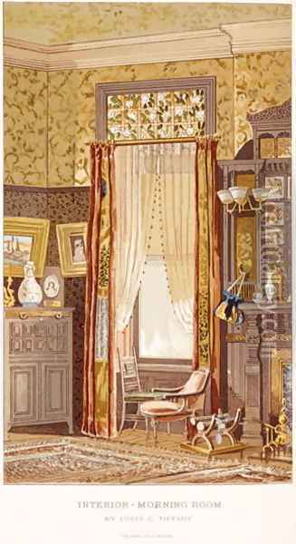 Morning Room 1881, by Tiffany, Charles Louis from C Harrisons Womans Handiwork in Modern Homes New York 1881 Oil Painting - Charles Louis Tiffany