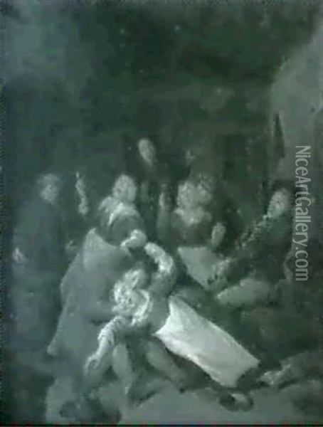 Scene De Beuverie A L'interieur D'une                       Auberge Oil Painting - Jan Miense Molenaer