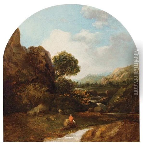 Glendalough, Wicklow Oil Painting - James Arthur O'Connor