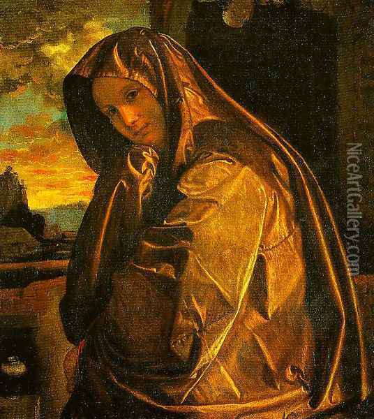 Mary Magdalen Oil Painting - Giovanni Girolamo Savoldo