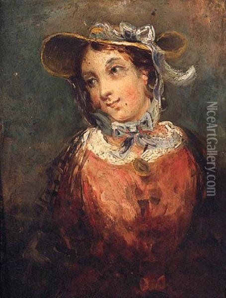 A Young Beauty Oil Painting - William Hogarth