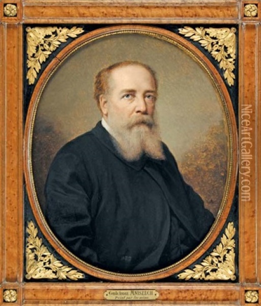 Autoportrait Oil Painting - Andre (Count) de Mniszek