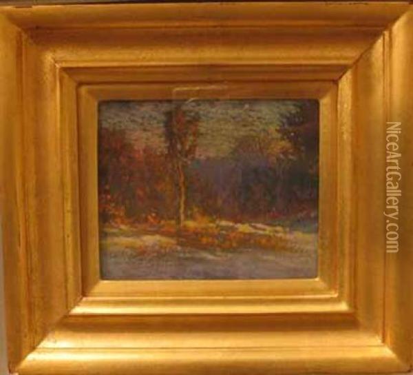 Late Fall Landscape Oil Painting - William Partridge Burpee