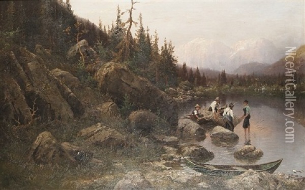Am Alpsee Oil Painting - Gustav Koken