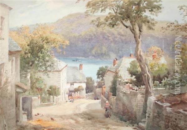 Dittisham On The River Dart Oil Painting - Alfred Leymann