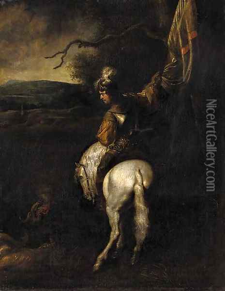 Saint George and the dragon Oil Painting - Ludolf de Jongh