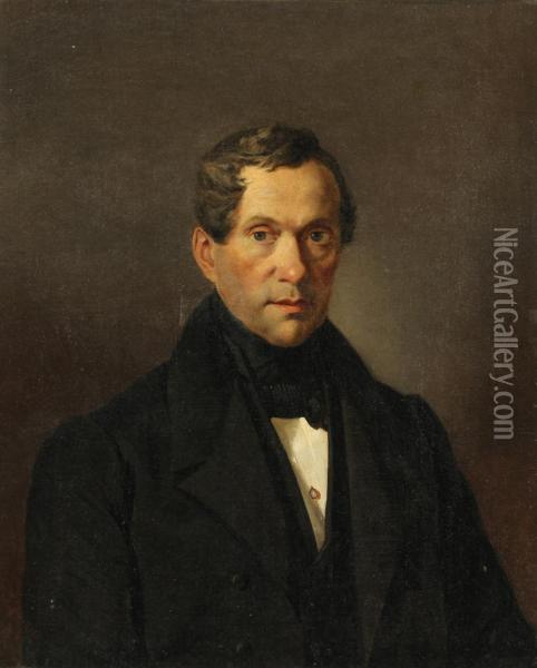 Portrait Of A Man Oil Painting - Karl Brulloff