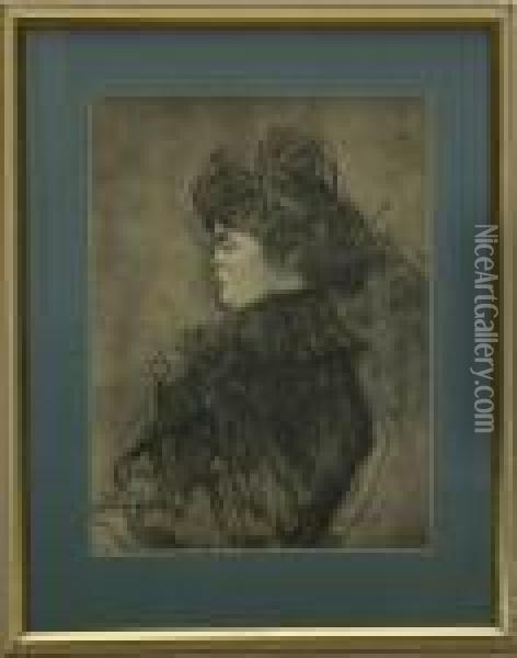 Portrait Of Awoman Oil Painting - Henri De Toulouse-Lautrec