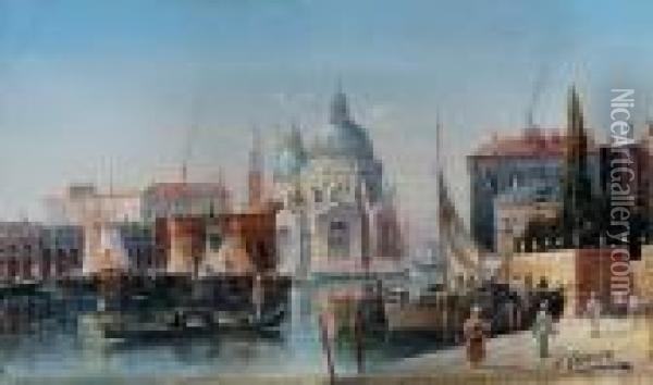 Venedig Mit Blick Auf Santa Maria Della Salute Oil Painting - Karl Kaufmann