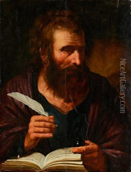 Evangeliste Saint Marc Oil Painting - Artus Wolfaerts