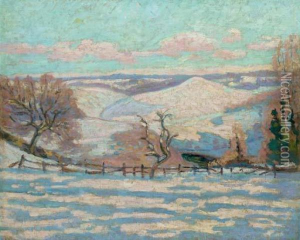 Gelee Blanche Au Puy Barriou, Crozant Oil Painting - Armand Guillaumin