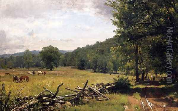 The Meadow Oil Painting - Thomas Worthington Whittredge
