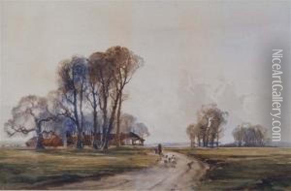 Langham Sketch Oil Painting - Bernard Walter Evans