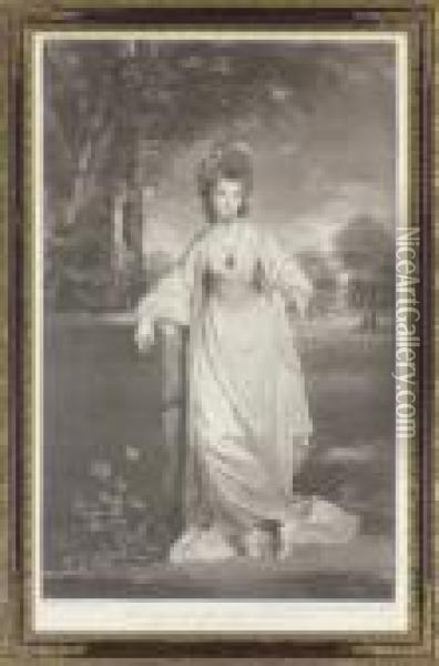Lady Talbot; Lady Bampfylde; And Lady Elizabeth Compton, By T.watson, And V. Green Oil Painting - Sir Joshua Reynolds