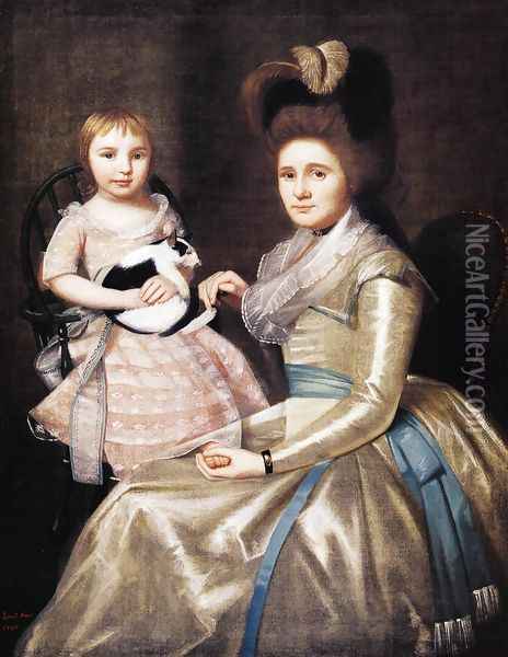 Mrs. William Taylor and Son Daniel Oil Painting - Ralph Earl
