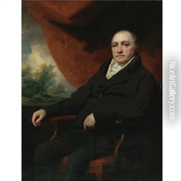 Portrait Of A Man, Sometimes Called Dr. Black Or Dr. Blake Oil Painting - Sir Henry Raeburn
