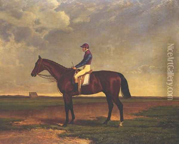 John with Jockey Up Oil Painting - John Frederick Herring Snr