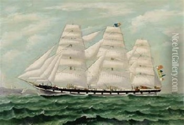 Englisches Vollschiff "lindisfarne" Oil Painting - T.G. Purvis