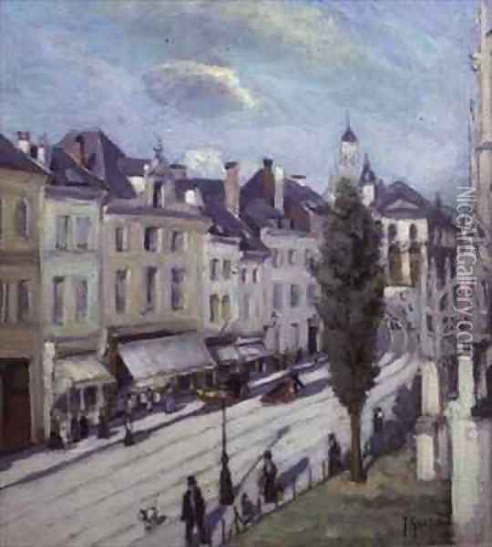 La Place du Grand Salon Oil Painting - Jean Charles Gallet