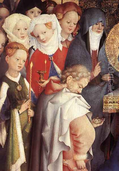 Presentation of Christ in the Temple (detail 1) 1447 Oil Painting - Stefan Lochner