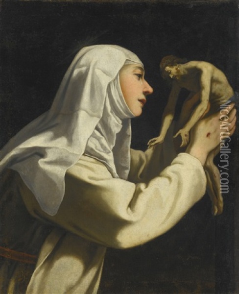 Saint Catherine Of Siena Oil Painting - Rutilio Manetti
