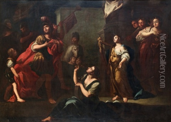 Alexander Den Stores Aterkomst Fran Ett Faltslag Oil Painting - Jacopo dal Ponte Bassano