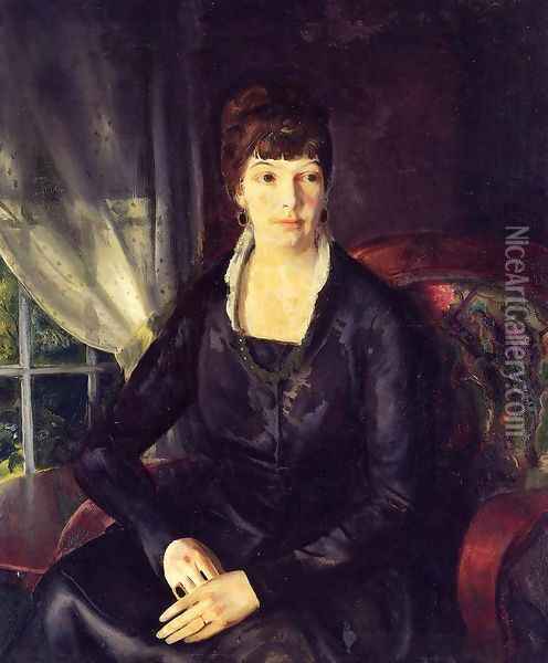 Emma At The Window Oil Painting - George Wesley Bellows