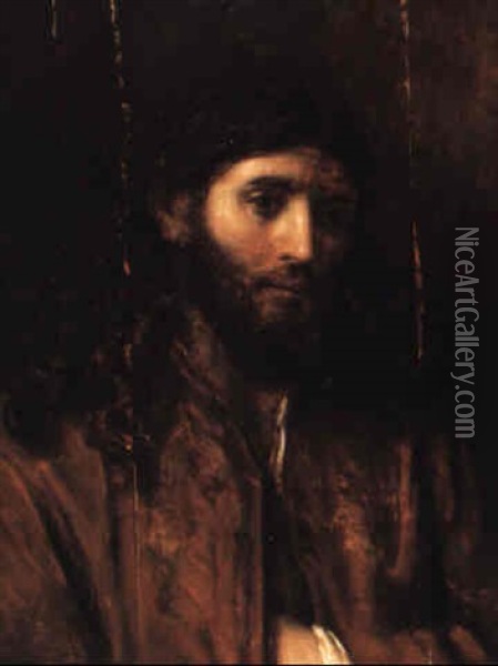 Head Of Christ Oil Painting -  Rembrandt van Rijn