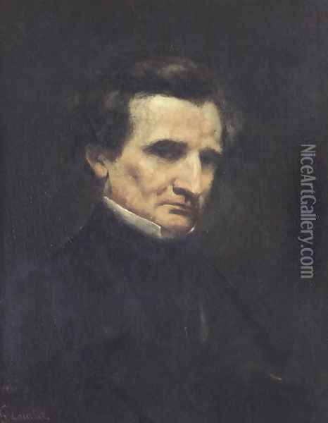 Hector Berlioz (1803-69) 1850 Oil Painting - Gustave Courbet