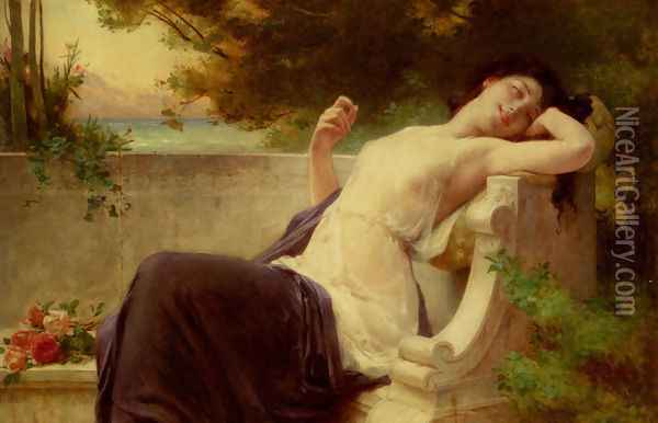 An Afternoon Rest Oil Painting - Guillaume Seignac