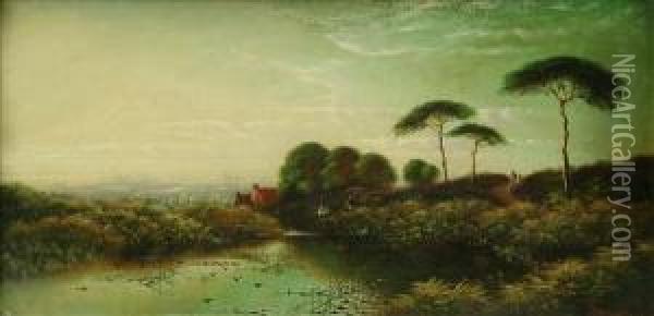 Boddington River Scenes Oil Painting - Edward Henry Corbould