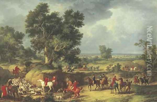 Chasse a courre A stag hunt Oil Painting - Carle Vernet