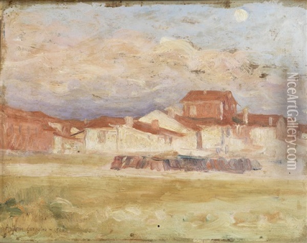 Vista De Casas Oil Painting - Antonio Teixeira Carneiro Junior