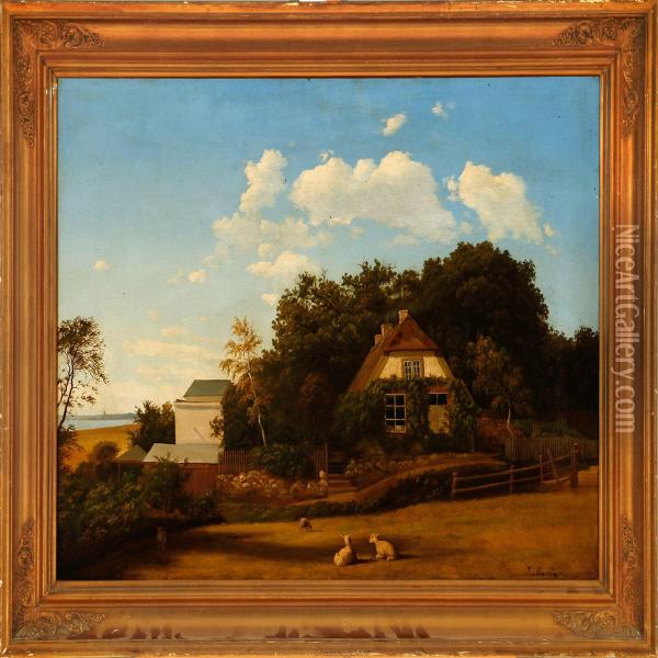 Buntzens Sted Ved Charlottenlund Oil Painting - Heinrich Buntzen