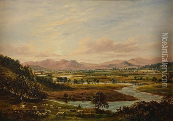 Strathearn Near Comrie Oil Painting - James G. Burgess