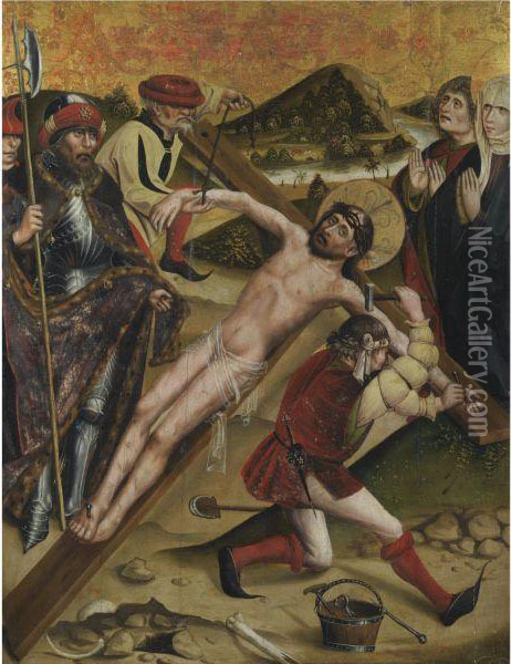 Christ Nailed To The Cross Oil Painting - Jan Pollack