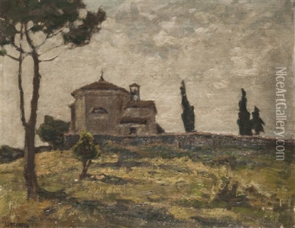 Chiesa Su Una Collina Oil Painting - Francesco Sartorelli