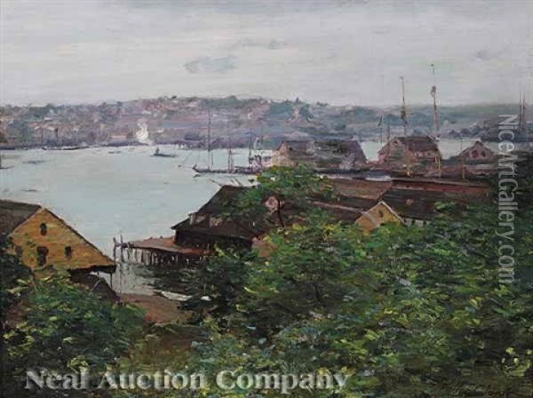 View Of The Connecticut River From Old Lyme Oil Painting - Walter Clark
