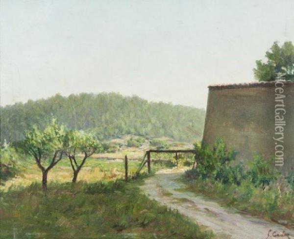 Paysage En Provence Oil Painting - Louis Francois Gautier