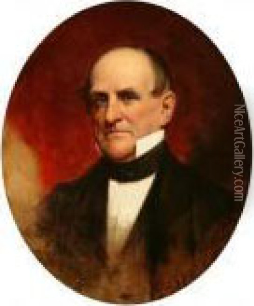 Portrait Of A Man Oil Painting - Samuel B. Waugh