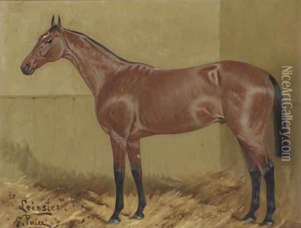 Sir T. Gallway's Leinster in a stable Oil Painting - George Paice