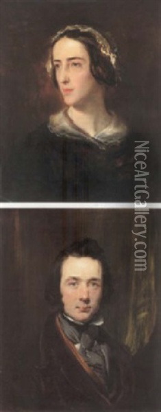 Portrait Of The Artist Oil Painting - John Phillip